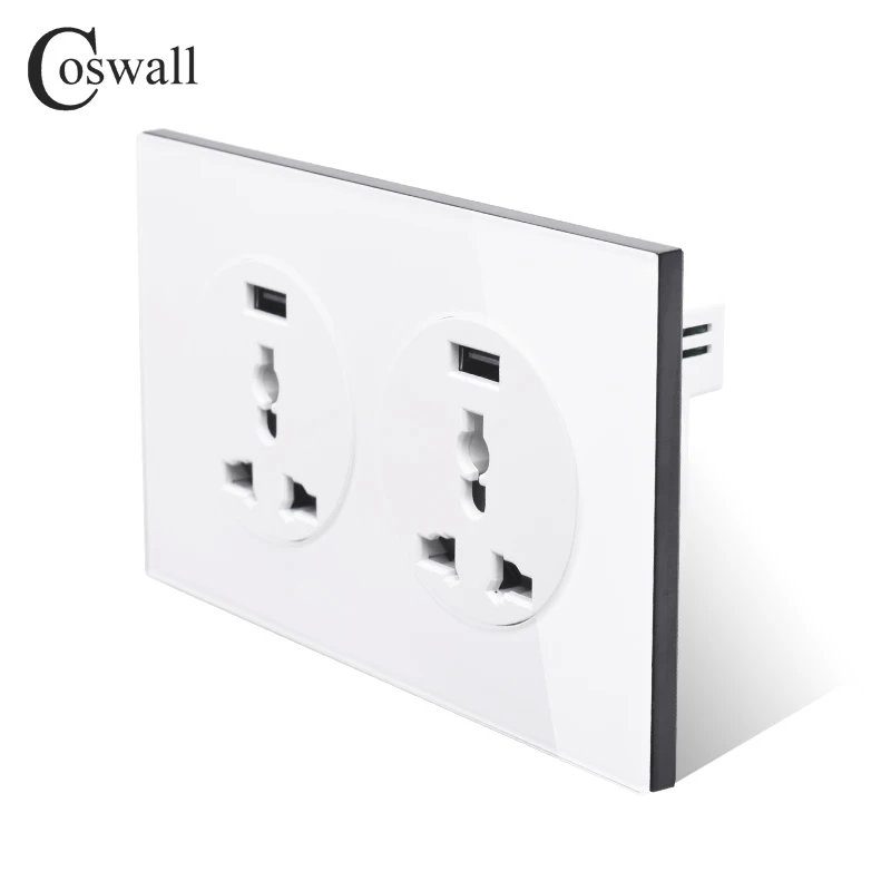 Розетка настенная Coswall R11 13 а 146 х86 мм с 2 USB-портами | Обустройство дома