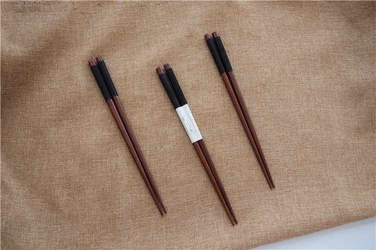 Одна пара ручная работа Японский Натуральный каштан деревянные палочки для еды