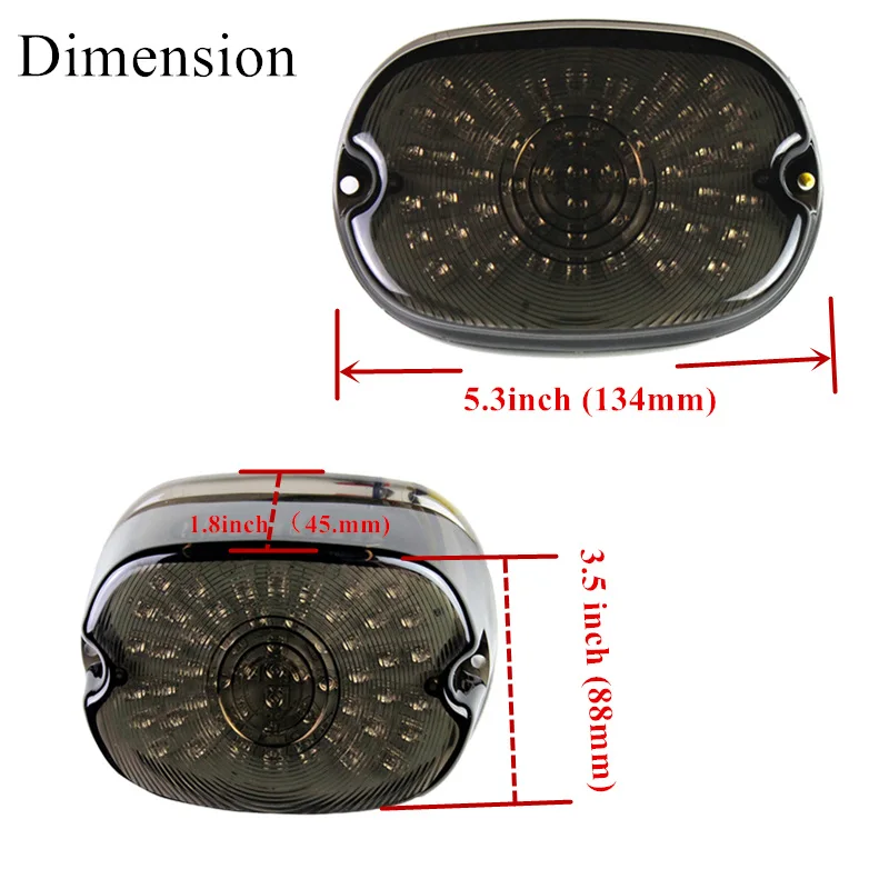 Красный 12В 30 Вт Aftermarket LED задний фонарь тормозной Свет Замена для мотоцикла Dyna FL