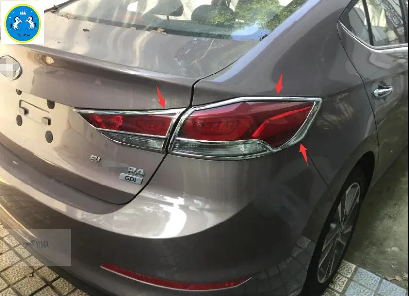 Интерьер! 4 шт. для Hyundai Elantra Avante Sedan 2016 2017 ABS задний светильник крышка лампы
