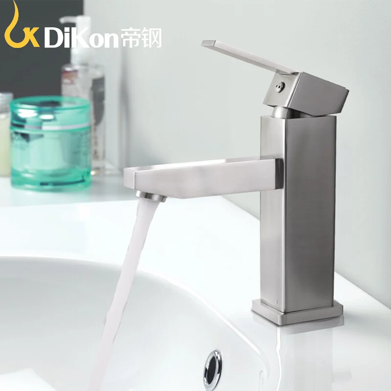 DiKon LM04 Bathroom Basin Water Faucet Simple Style 304 Stainless Steel Mixer Tap Saver Spray Sink Faucets | Обустройство дома