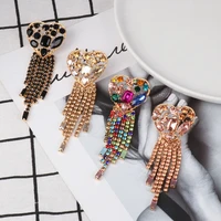 wholesale jujia new korean charm tassel crystal love heart earrings for women fashion statement drop earring luxury jewelry