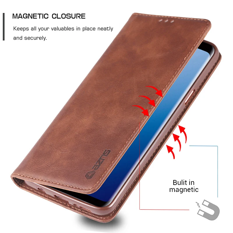 Кожаный чехол для samsung A50 A70 A20 E A30 A10 S S9 S8 S10 J6 A6 A8 плюс A7 A9 M10 M30 A40 A60 A80 A90 Чехол-бумажник с откидной крышкой