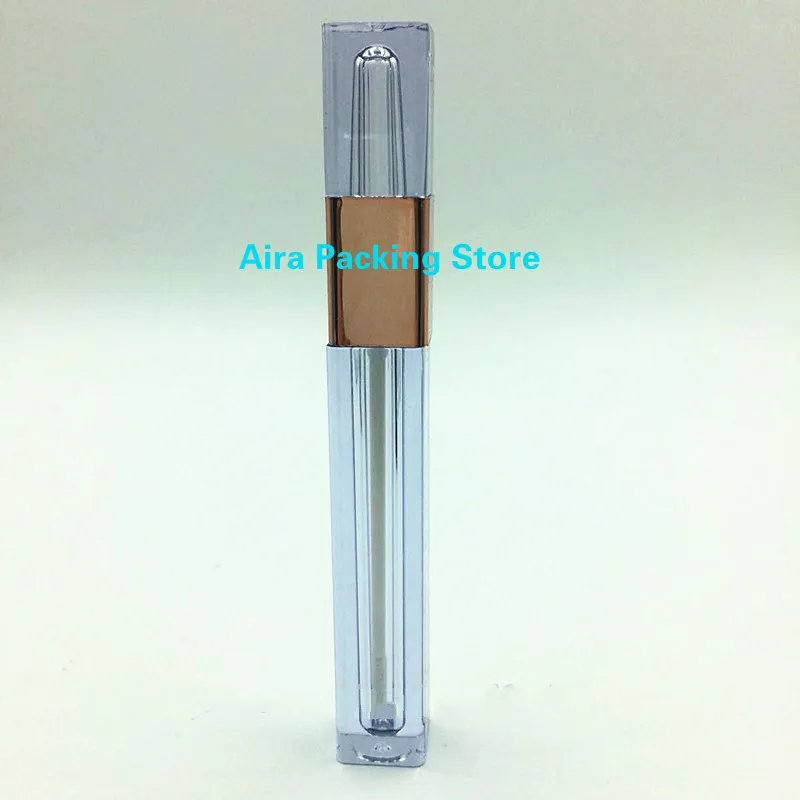 Квадратный прозрачный Элегантный тюбик для блеска губ 3 8 мл бутылка жидкой