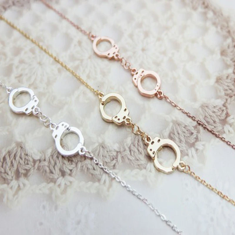 30PCS/lot Fashion silver plating necklace handcuffs necklaces for women wholesale popular combination necklace