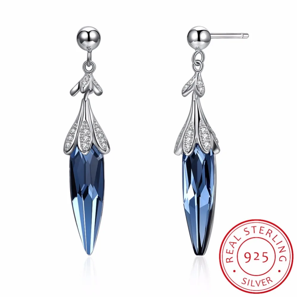 Серьги подвески женские с кристаллами Swarovski|Серьги-подвески| |