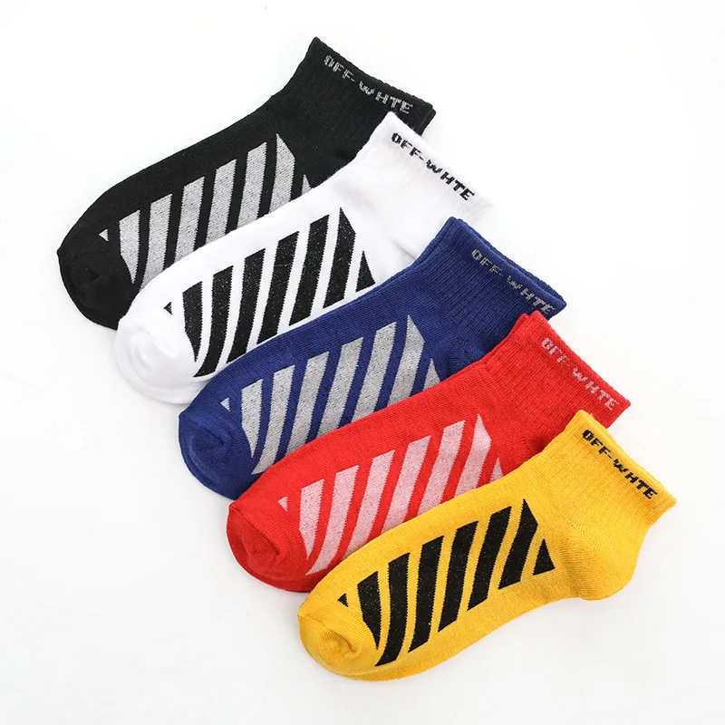 Letter3 Socks Мужские хлопковые носки в полоску с буквенным принтом, спортивные носки, лето-осень, новые мужские повседневные дышащие мягкие мужские носки в стиле Харадзюку, Meias - Цвет: Letter3 Socks