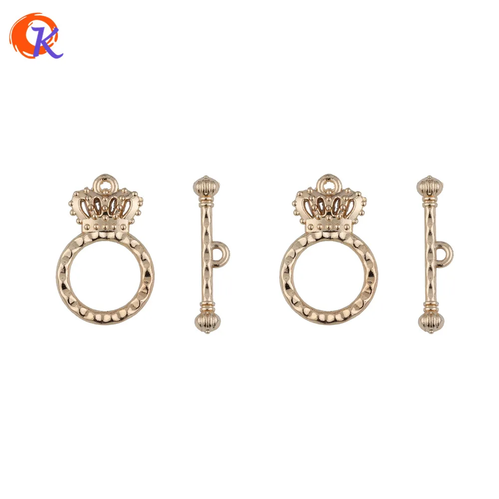 Cordial Design 100 комплектов переключатели застежек в форме короны родиевый цвет