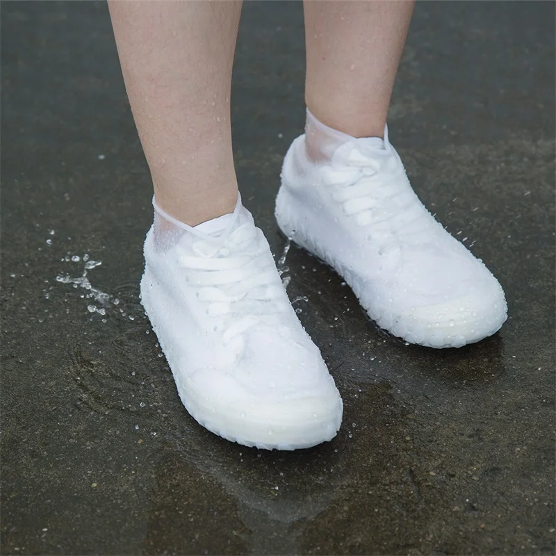 Фото Водонепроницаемые чехлы для обуви от дождя многоразовые силиконовые латексные