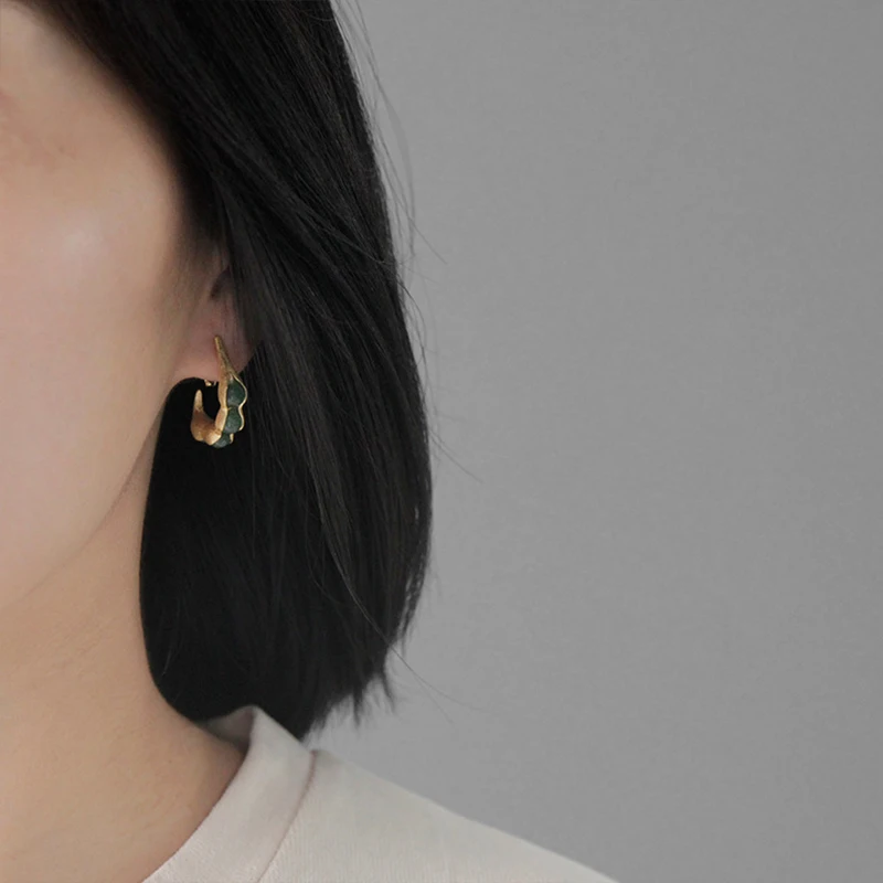 Lotus Fun Real 925 Sterling Silver Handmade Fine Jewelry Natural Green Stones Creative Pea Pods Design Dangle Earrings for Women | Украшения