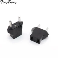 universal us to eu plug usa to euro europe travel wall ac power charger outlet adapter converter 2 round socket input pin