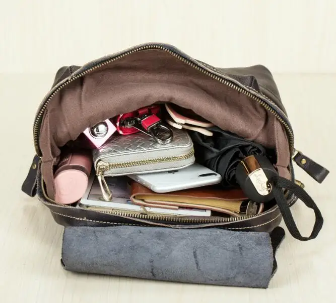 

Genuine leather women large soft stone backpack vintage bag