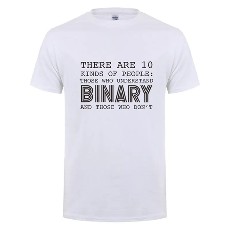 Забавный Летний стиль есть 10 видов людей тех кто понимает бинарные футболки