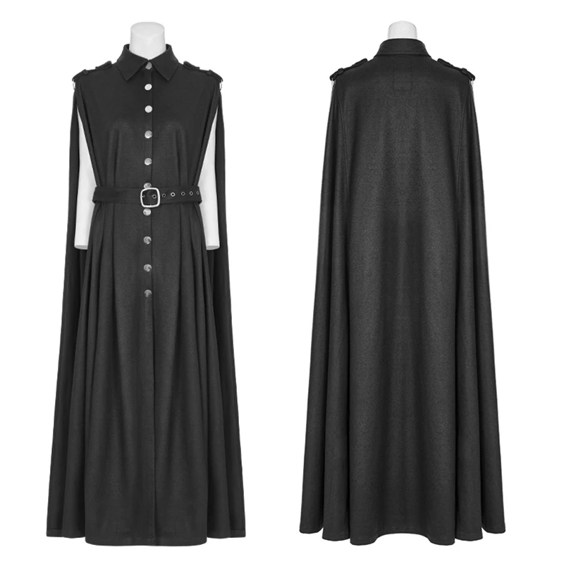 Мужская/Женская Длинная накидка в стиле панк-рейва | Женская одежда