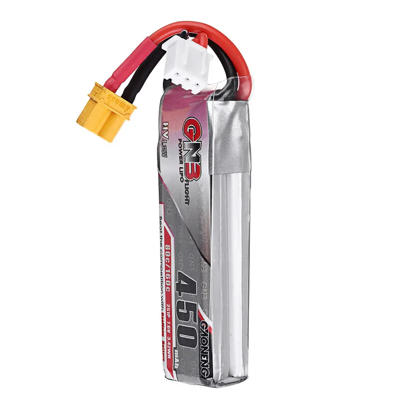 Gaoneng 7 6 В 450 мАч 80C 2S HV 4 35 V Lipo аккумулятор XT30 для Betafpv Drone FPV Racing аксессуары | Игрушки и