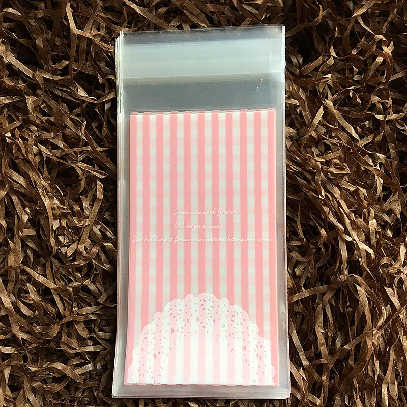 Романтичный розовый кружевной упаковочный пакет для печенья упаковка