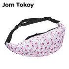 Поясная Сумка Jom Tokoy, для мужчин и женщин, с 3d-рисунком фламинго, поясная сумка для путешествий
