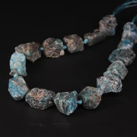 15 5strand natural rough apatite freeform cut nugget gravel loose beadsraw blue quartz crystal stone chips for jewelry making