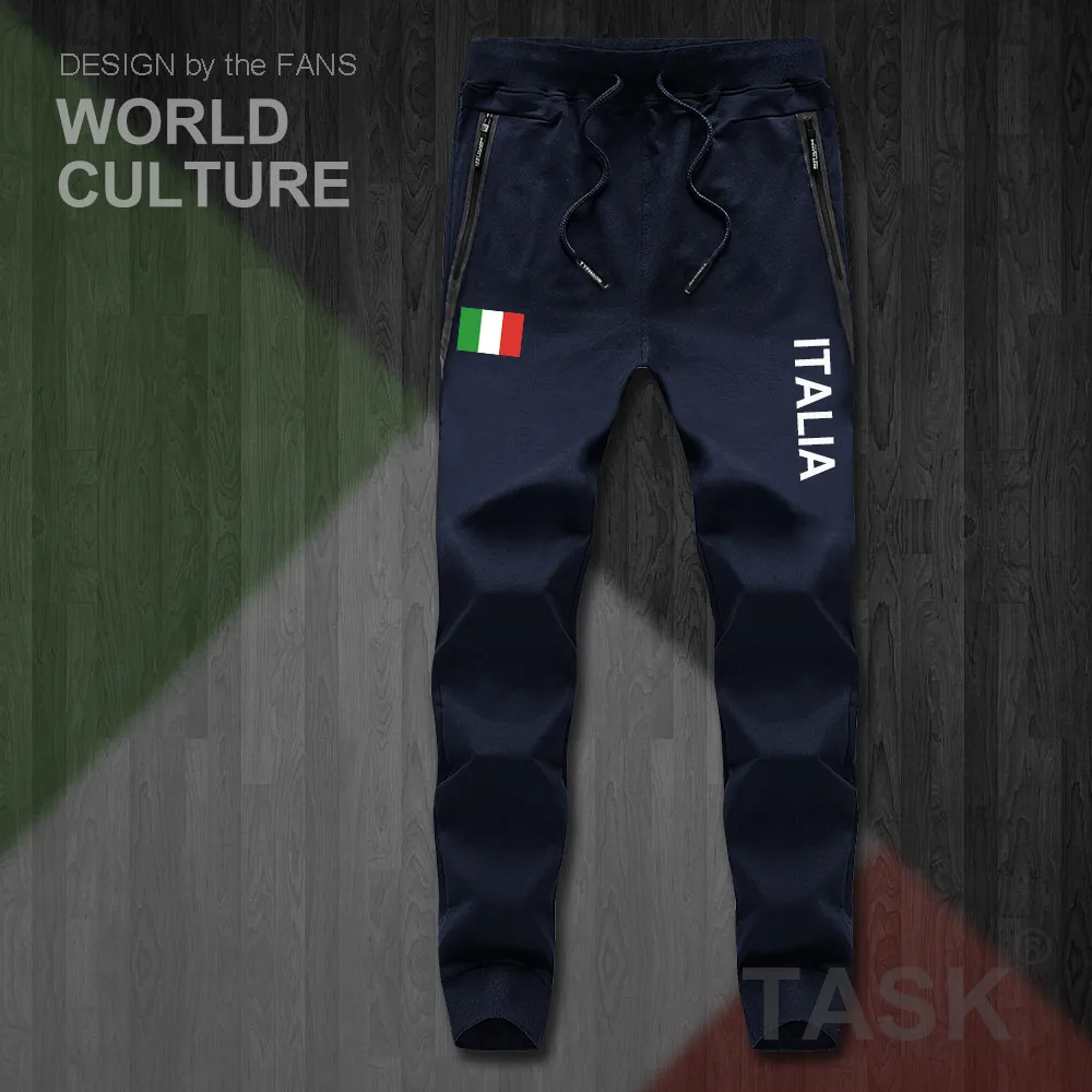 Итальянские итальянские мужские штаны для бега спортивные фитнеса флисовые