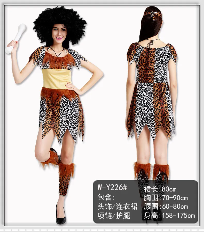 Пара индийский жителей дикий человек с леопардовым принтом Платье ожерелье