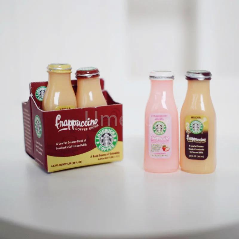 1/6 милые мини 4 бутылки Frappuccino кофейные напитки кукольный домик миниатюрная еда для пуллипа Blyth кукла
