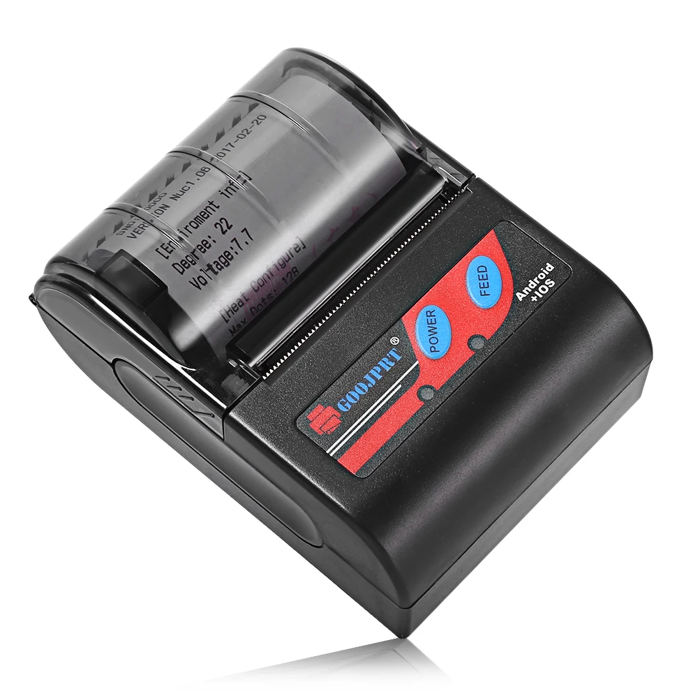 Новый GOOJPRT MTP-II 58 мм 80 мм/сек. Bluetooth термопринтер Портативный перезаряжаемый