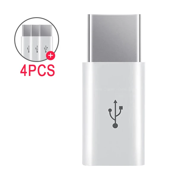 4PC Адаптер ACCEZZ OTG mi cro USB-Type C для huawei LG G5 G6 Xiaomi mi 5 4S 4C samsung S8 S9 S10 зарядный преобразователь для One Plus 5 - Цвет: 4PC