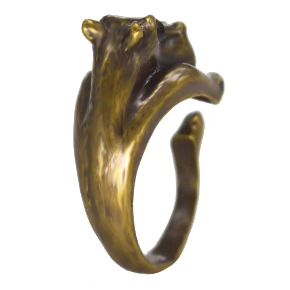 Kinitial 1 шт. Летний стиль хиппи шикарный латунный сустав Бегемот кольцо anillos Boho Anel
