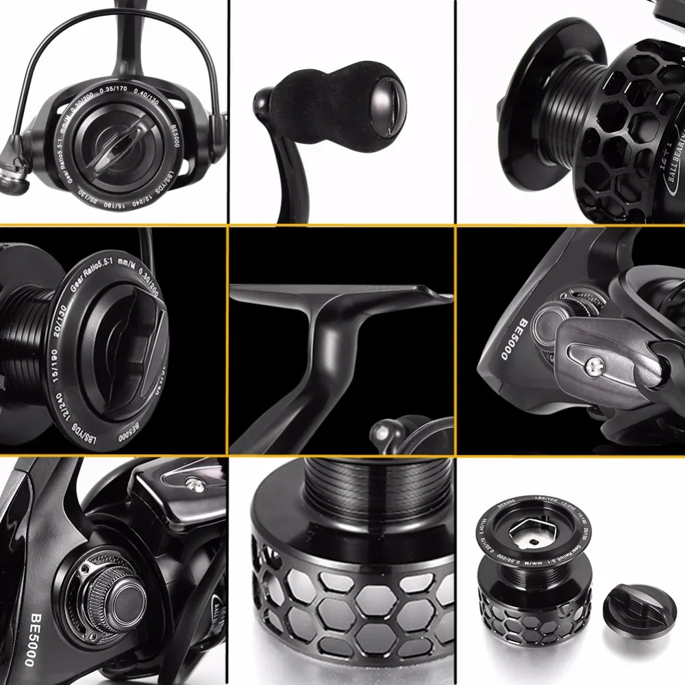 None 12 + 1BB подшипниковая Рыболовная катушка сотовая Алюминиевая Катушка