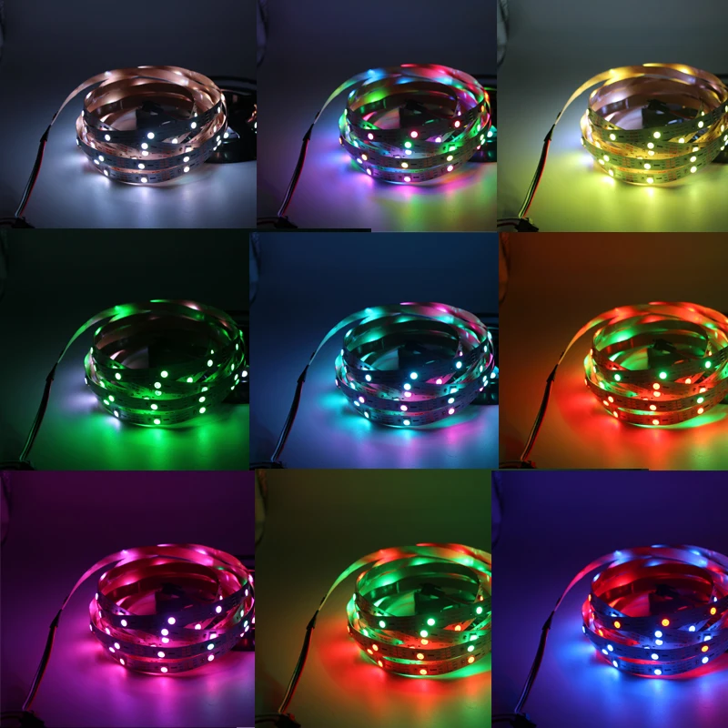 Светодиодная лента WS2811 5050 SMD RGB 30 светодиодов/м внешнее управление 1 ic 3 светодиода