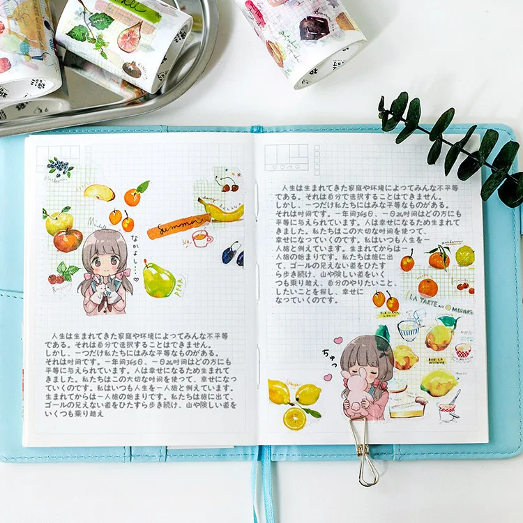 Декоративная Васи-лента 5 см * м с изображением вкусной еды каждый момент сделай