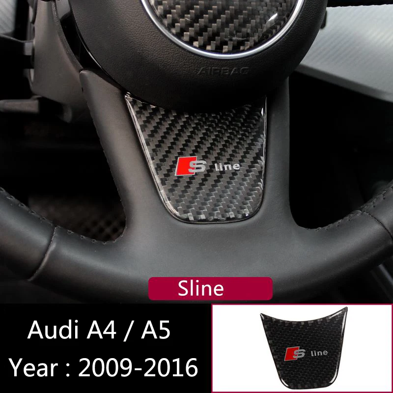 Для Audi A1 A3 A5 A4 A6 A7 A8 S3 S4 S5 S6 S7 Q3 Q5 Q7 TT углеродного волокна рулевого колеса автомобиля декоративное кольцо стикером лого в виде наклейки на автомобиль - Название цвета: A Type