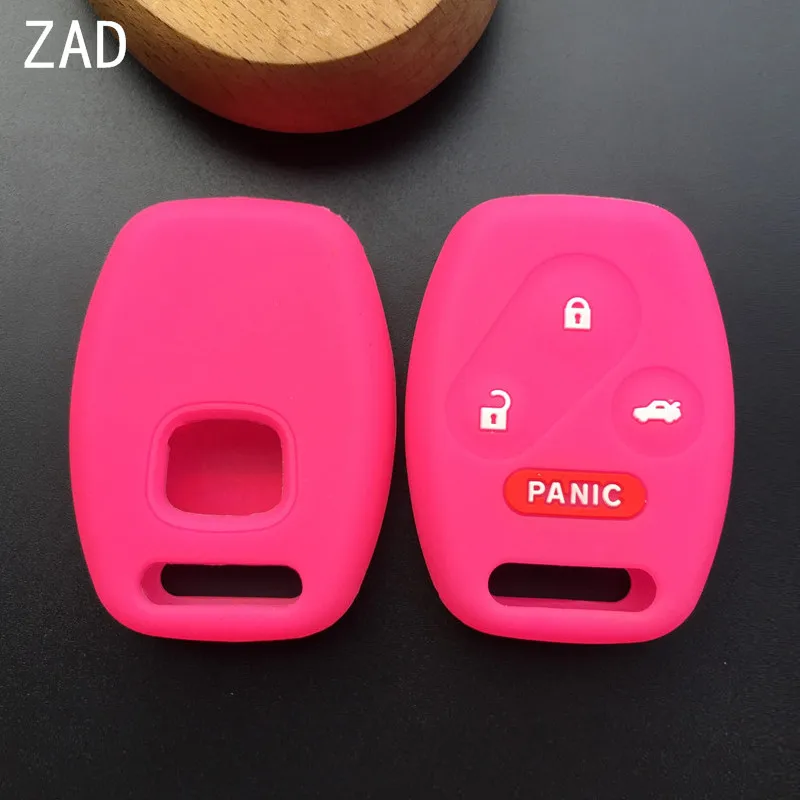 ZAD 4 buttons silicone car key fob cover case fit for Honda accord CIVIC CR-V element insight pilot crosstour ridgeCR-Z remote | Автомобили
