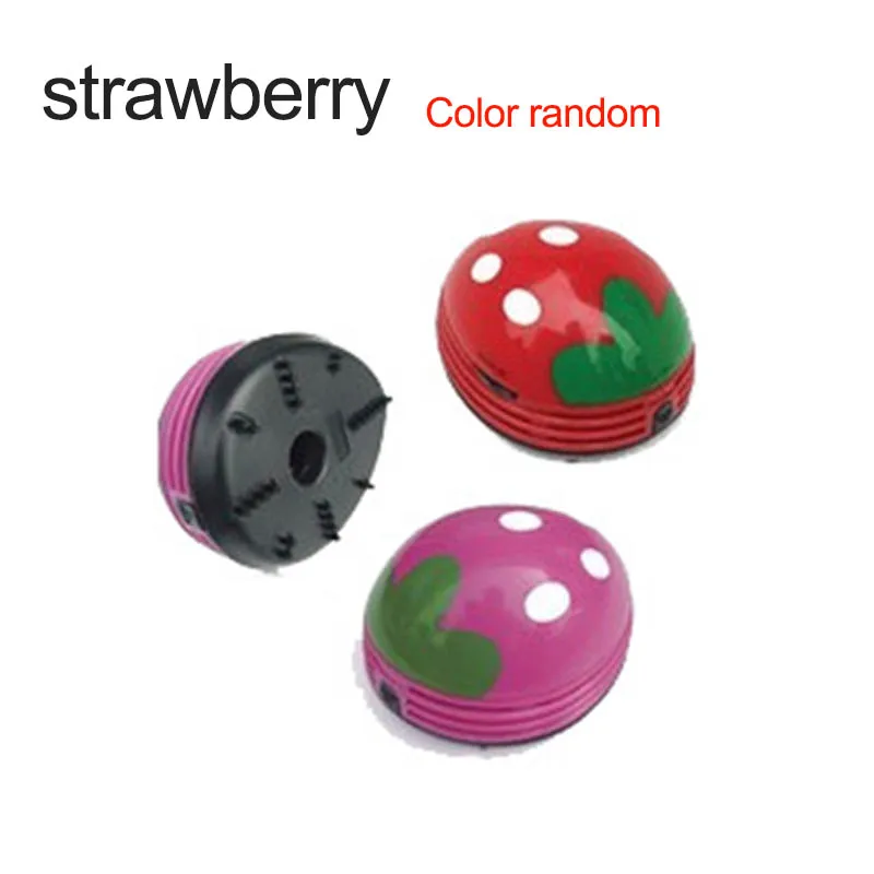 strawberry 1 шт., пластиковый для пылесоса, хороший подарок, домашняя компьютерная уборочная машина, мини мультяшный стол, аксессуары для стола, пылеуловители - Цвет: strawberry
