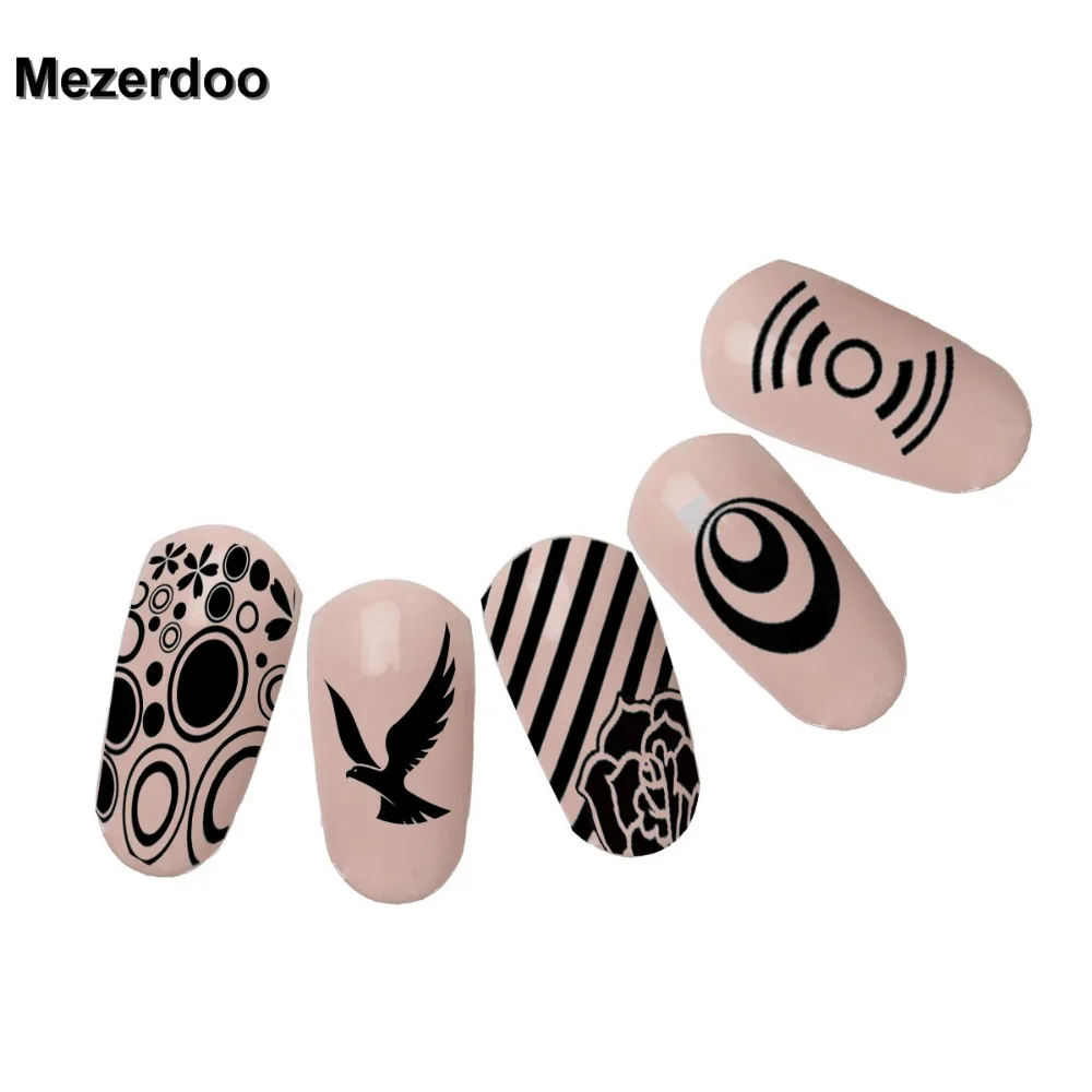 Кружевные цветы для дизайна ногтей штампованные узоры переводные наклейки