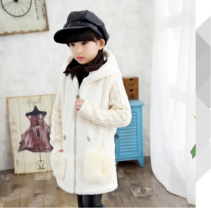 Детская утепленная шуба из искусственного меха на Возраст 4 12 лет|coat girl|jacket girlchildren