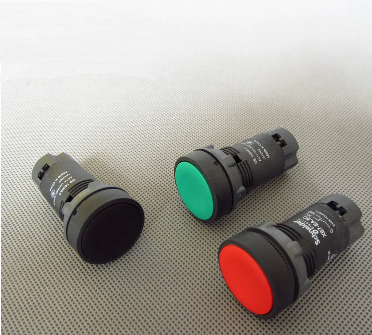 

Flat head reset button switch plastic one-piece button opening 22mm XB7-EA