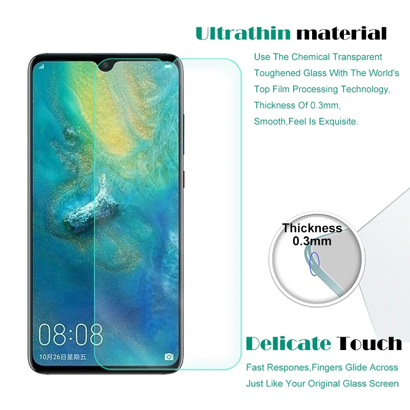 Закаленное стекло премиум-класса 9H для Huawei Mate 20 2 шт. защита экрана прозрачная