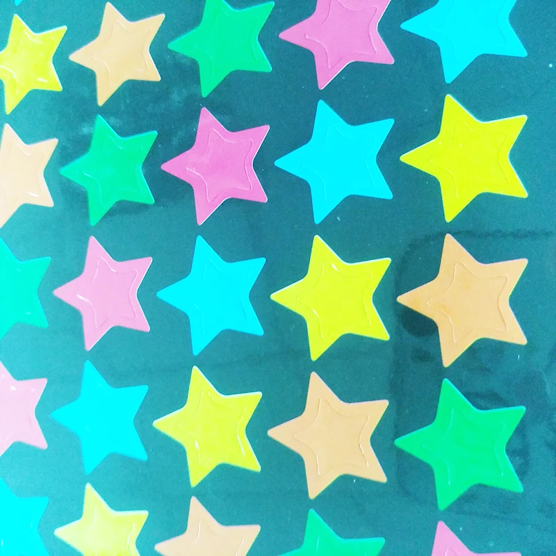 Наклейки с пятиконечными звездами бумага для скрапбукинга самоклеящаяся