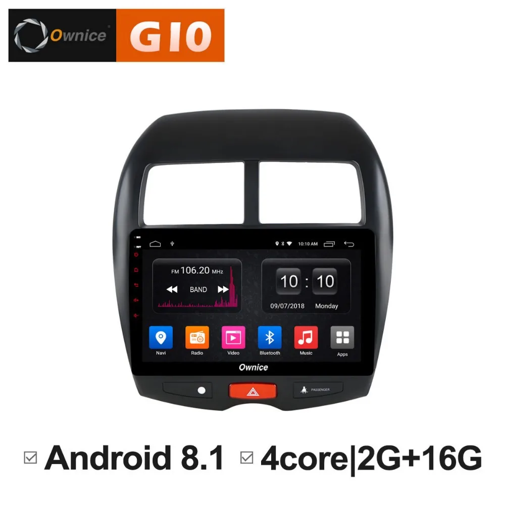 Четырехъядерный 4 ядра 2G RAM + 16GB ROM Android 8 1 автомобильный dvd-плеер для Mitsubishi ASX 2011-2015