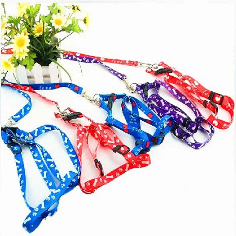 1 шт. милая маленькая собака щенок кошка регулируемый поводок с поводком веревка
