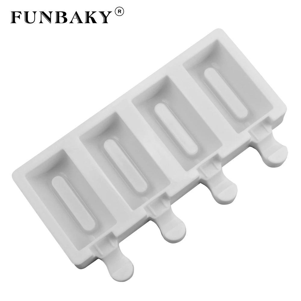 FUNBAKY 4 полостная силиконовая форма для мороженого Форма фруктового льда с
