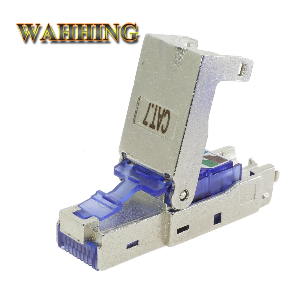 CAT7 Ethernet RJ45Connector экранированная прозрачная головка многоразовый Тип вилки
