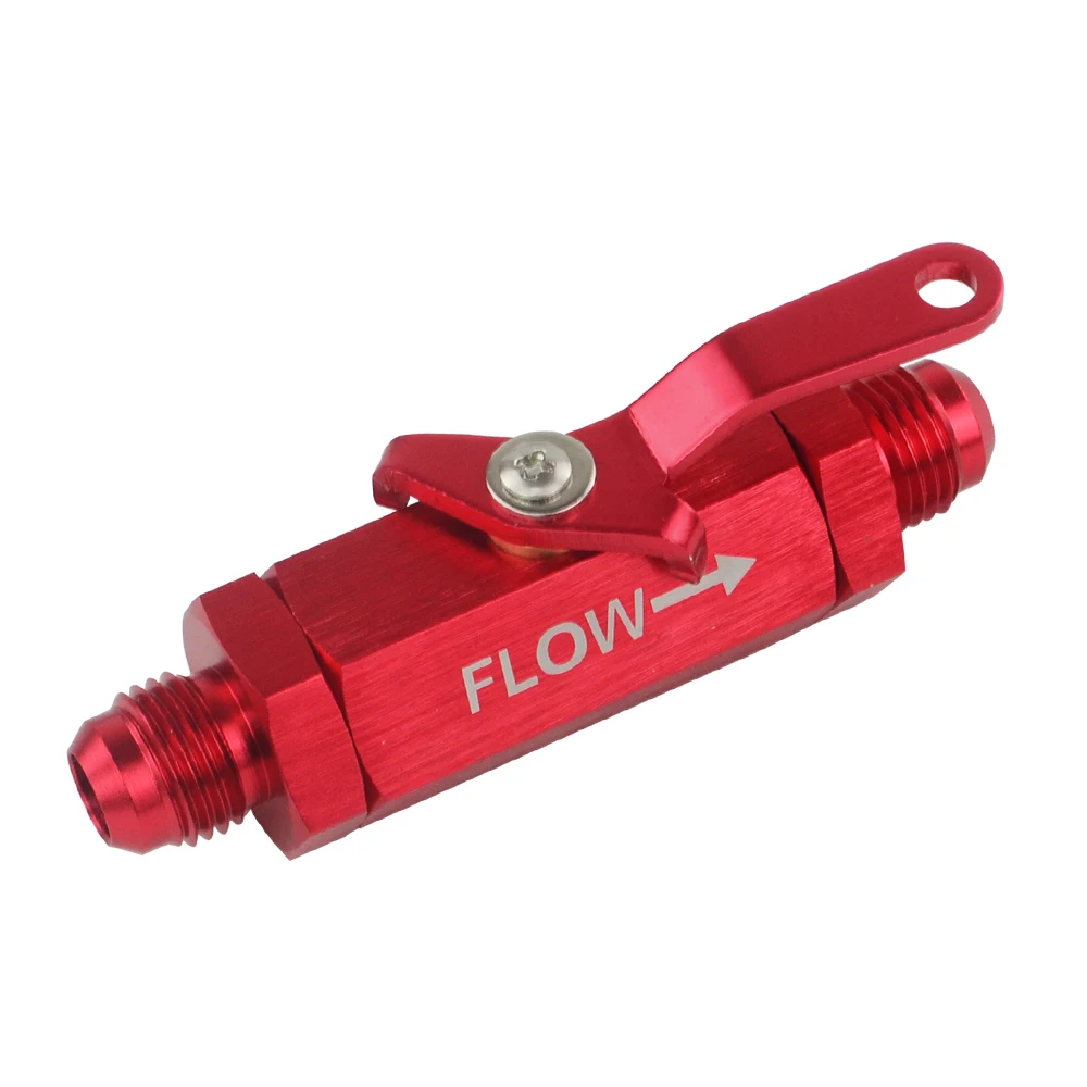 Красный Wlr-an6 6AN алюминиевый Встроенный топливный фильтр запорный клапан отрезать w/рычаг кабеля 1 шт. WLR-FSV06 - Цвет: Красный