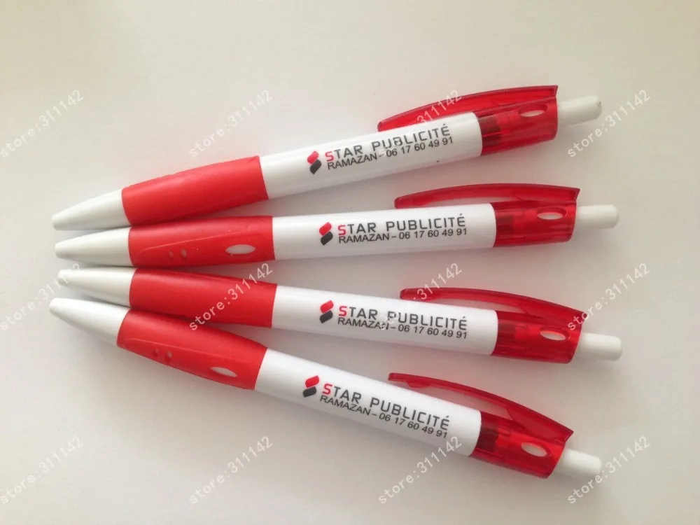 Дешевая цена Персональный Логотип Печатная рекламная пластиковая шариковая