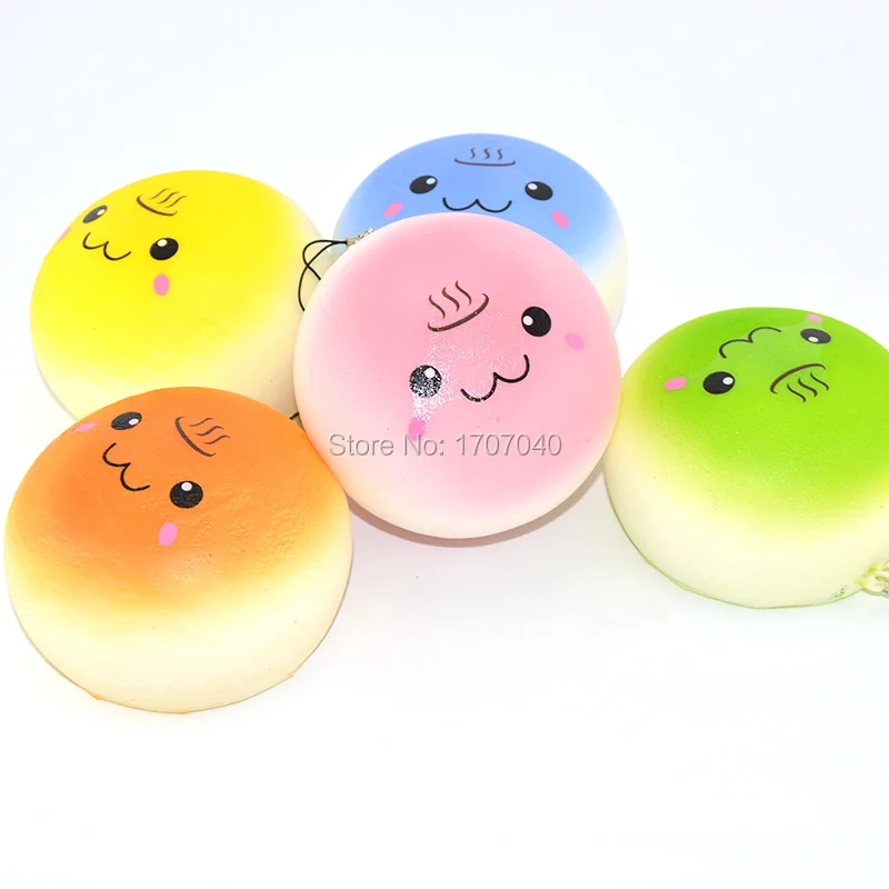 15 Шт./лот 10 см Джамбо Squishy Мягкая Каваи Onsen Смайлик Хлеб Крем Ароматические Оптовые
