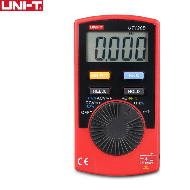 UT120B UNI-T UT120A UT120B UT120C Автоматический диапазон карманный размер Stype Цифровой мультиметр Частотный диод легко носить с собой - Цвет: UT120B