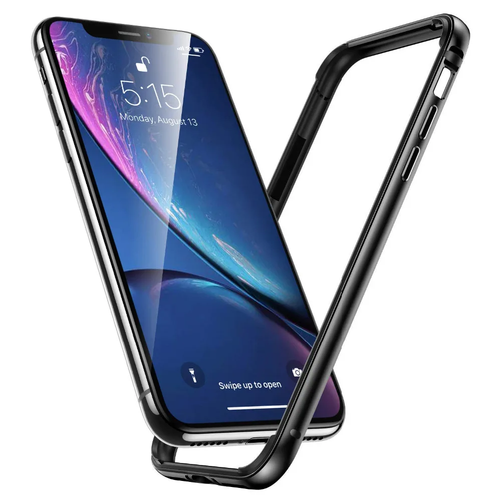 NYFundas алюминиевый чехол для iPhone XR тонкий металлический бампер ТПУ Внутренняя