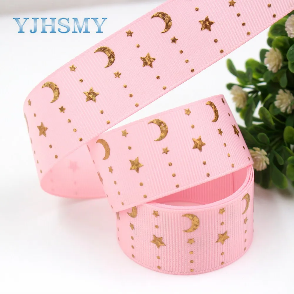 YJHSMY G-18808-858 25 мм 5 ярдов лазерная Венера мультфильм печатных grosgrain лента DIY головной