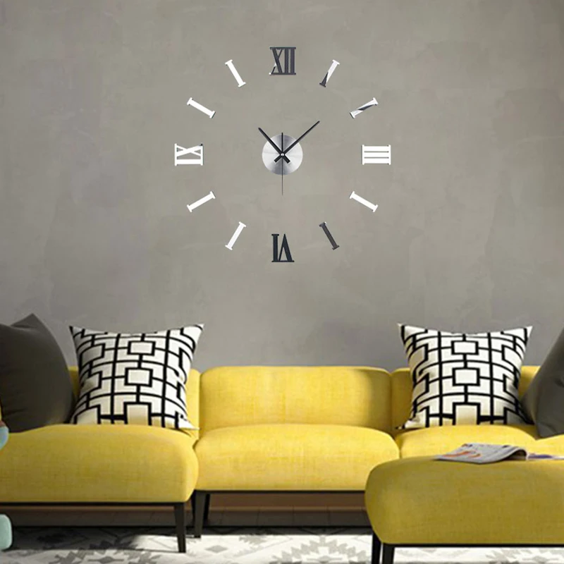 Modern Style DIY Acrylic Wall Clocks 3D Stickers 2019 New Arrivals Quartz Clock Needles Home Decor Relogio De Parede | Дом и сад